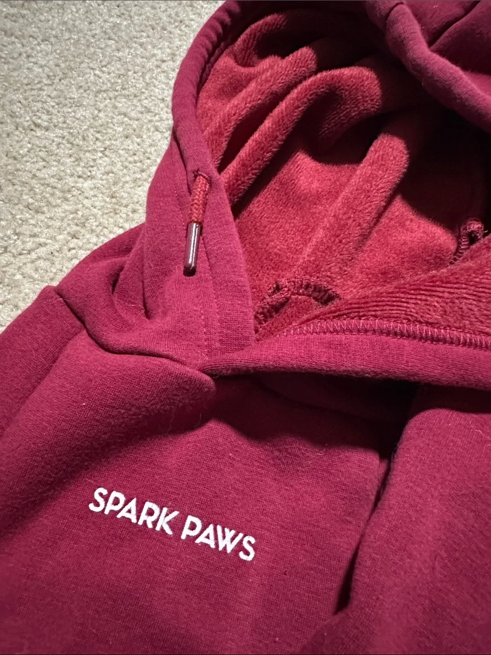 Maroon Hooded Dog Sweatshirt - Cozy Fleece Pullover